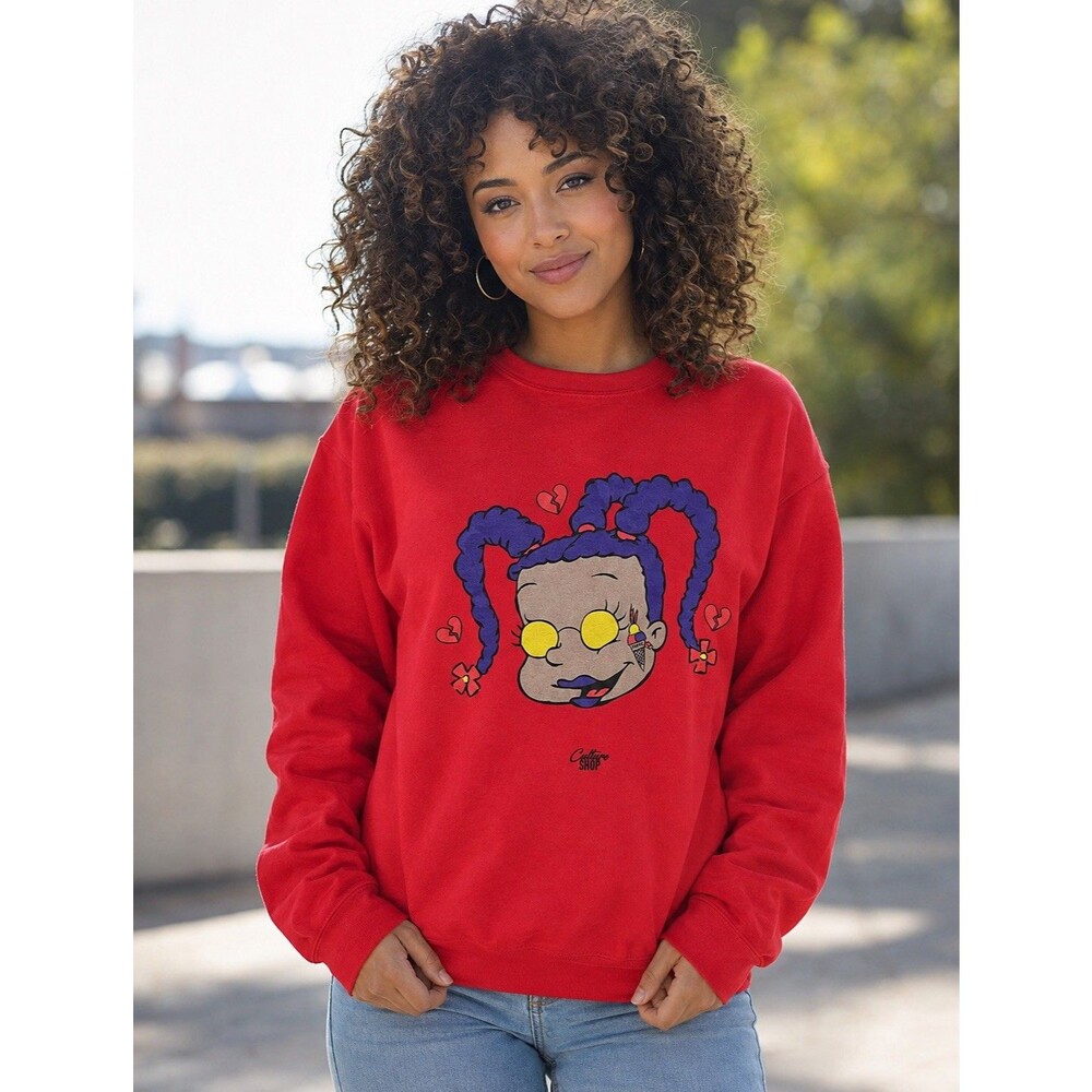 Culture Shop Rugrats Susie Carmichael Red Crewneck Sweatshirt Nickelodeon Small